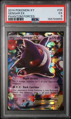 Gengar EX 34/119 Phantom Forces Pokemon PSA 5 - CLEAN 🔥 - Image 1