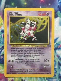 Pokemon Mr. Mime Jungle 6/64 Holo Unlimited Holo Rare NM/M - Image 1