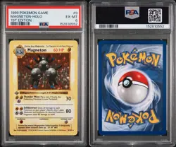 1999 Pokemon Base Set - Magneton #9 🔥🔥1st Edition 🔥Shadowless🔥 PSA 6 - Image 1