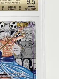2026 ONE PIECE OP15 ADVENTURE ON KAMI'S ISLAND MANGA ALT ART #118 ENEL BGS 9.5 - Image 3