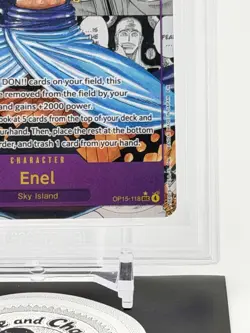 2026 ONE PIECE OP15 ADVENTURE ON KAMI'S ISLAND MANGA ALT ART #118 ENEL BGS 9.5 - Image 4