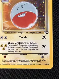 Pokemon Electrode 02/64 Jungle Holo *Near Mint* Never Played Card - Image 5
