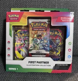 Pokemon TCG First Partner Illustration Collection Series 1 3 Packs 9 Cards Promo - Image 1