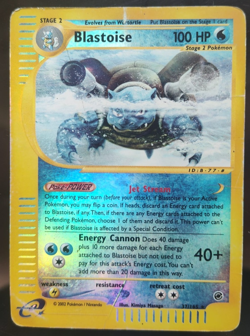 Pokemon Card - Blastoise 37/165 - Expedition Base Set - Reverse Holo - Image 1