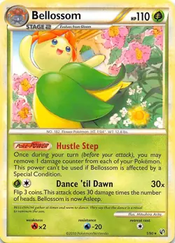 BELLOSSOM 1/90 - NON-HOLO - RARE - Undaunted - 2010 POKEMON CARD - NM - Image 1