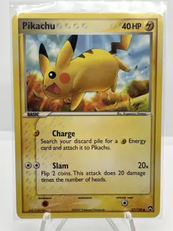 Pikachu 57/108 EX Power Keepers Common 2007 Pokemon Card - LP - Image 1