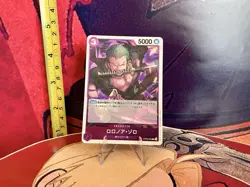 One Piece Roronoa Zoro Holo TCG Collectable Japanese Trading Card - Image 1