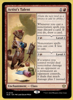 ARTIST'S TALENT BLOOMBURROW BLB RARE ENCHANTMENT MTG 0124 - Image 1