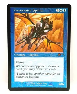 MTG Consecrated Sphinx Retro Foil Magic Con Promo Magic The Gathering Near Mint - Image 1