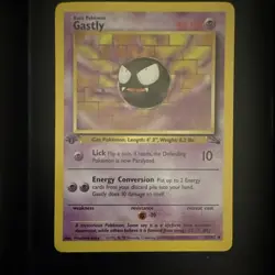 WotC Pokemon TCG Gastly 33/62 Fossil 1st Ed Regular Uncommon 50HP 1999 Vintage - Image 1