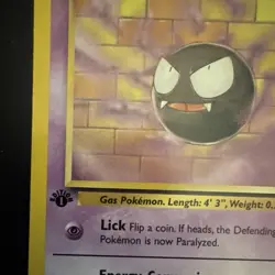 WotC Pokemon TCG Gastly 33/62 Fossil 1st Ed Regular Uncommon 50HP 1999 Vintage - Image 2
