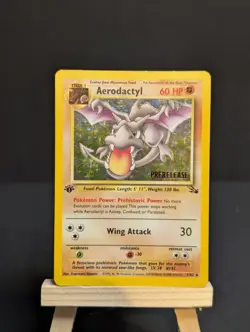 Pokemon TCG Aerodactyl 1/62 Fossil Prerelease 1st Edition Holo Promo 1999 🔥 - Image 1