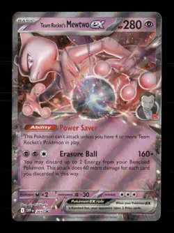 Team Rocket's Mewtwo ex 205 Holo Scarlet & Violet Promo NM/M Pokemon - Image 1