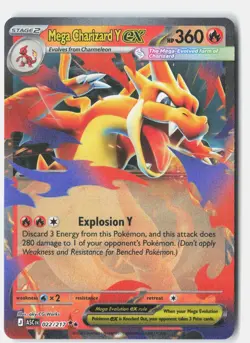 Mega Charizard Y ex Double Rare ASC 022/217 NM - Image 1