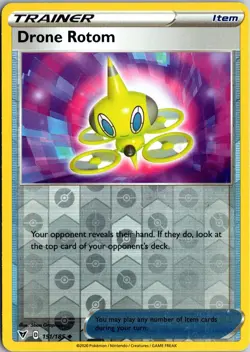 Drone Rotom 151/185 Uncommon Vivid Voltage Pokemon Reverse Holo Near Mint - Image 1