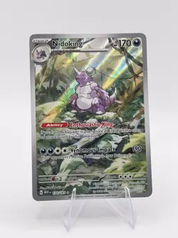 Pokemon TCG Nidoking 174/165 SV 151 Illustration Rare Full Art Holo - Image 1