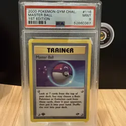 Pokemon PSA 9 MINT Master Ball #116 1st Edition Gym Challenge 2000 Vintage WOTC - Image 2