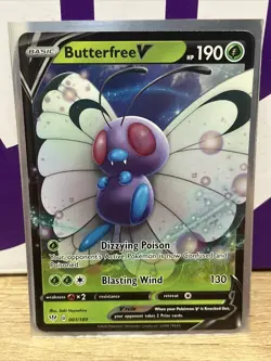 Pokemon TCG Butterfree V Darkness Ablaze 001/189 Holo Ultra Rare - Image 1