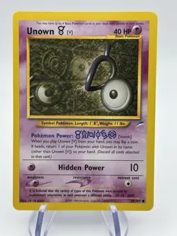 Pokemon Unown V 89/105 Neo Destiny NM Pack Fresh WOTC English (A4) - Image 1