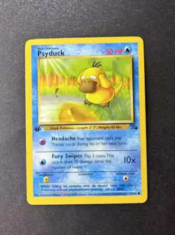 Pokemon Fossil - Psyduck 53/62 1st Edition Common - Image 2