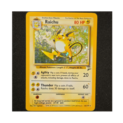 Raichu Base Set 2 16/130 2000 Holo Rare 80 HP English Stage 1 Sugimori - Image 1