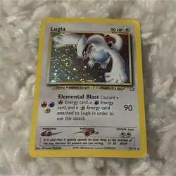 Nintendo Pokemon TCG Neo Genesis Lugia 9/111 Holo Rare English 2000 90 HP - Image 1