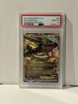 2012 POKEMON BLACK & WHITE DRAGONS EXALTED #85 RAYQUAZA EX PSA 10 - Image 1