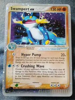 Pokemon Swampert EX 95/95 Team Magma vs Team Aqua 2004 Holo Rare Card TCG LP - Image 1