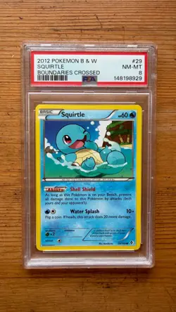 2012 POKEMON B&W BOUNDARIES CROSSED #29 SQUIRTLE PSA 8 - Image 1