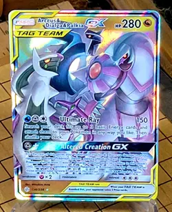 Arceus & Dialga & Palkia GX 156/236 Sm-Cosmic Eclipse Holo Gem Minty Card - Image 2