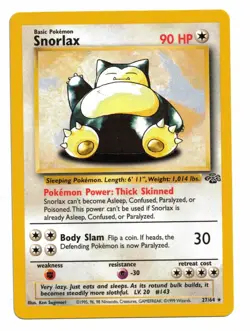 Pokemon Card: Snorlax 27/64 Jungle Set Rare! EXC - Image 1