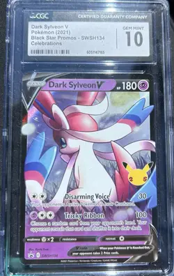 CGC 10 Dark Sylveon V SWSH134 Celebrations Black Star Promo Pokemon Card 2021 - Image 1