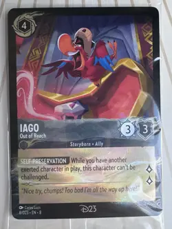 NEW Disney Lorcana Iago Out of Reach D23 Promo Exclusive Card 2025 SEALED - Image 1