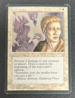 Magic The Gathering MTG Ice Age Instant Heal Mark Tedin Art Card GD Worn Edges - Image 1