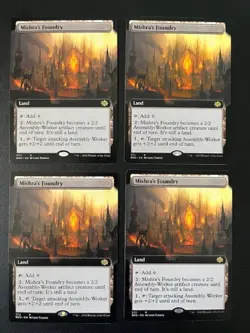 MTG- Mishra's Foundry x4 - The Brother's War - Extended Art - Image 1