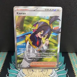 Kieran 206/167 Twilight Masquerade ultra rare full art holo Pokemon 2024 - Image 1