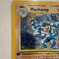 WOTC Pokemon TCG Machamp 8/102 Base Set Holo Rare Unlimited 1999 1st Edition - Image 3