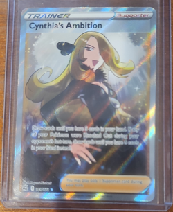 Pokemon TCG Cynthia's Ambition Ultra Rare Full Art Holo SWSH09 169/172 EN - Image 1