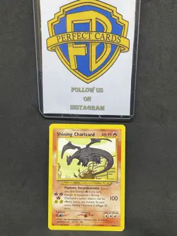 POKEMON NEO DESTINY UNLIMITED SHINING CHARIZARD HOLO 107/105 PL ITA - Image 1