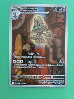 Pokemon Scarlet & Violet Pokemon Black Bolt Beheeyem 121/086 Illustration Rare - Image 1
