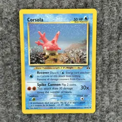Vintage Pokemon Neo Discovery Corsola 37/75 Uncommon LP - Image 1