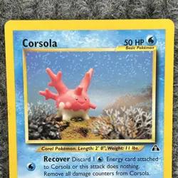 Vintage Pokemon Neo Discovery Corsola 37/75 Uncommon LP - Image 3