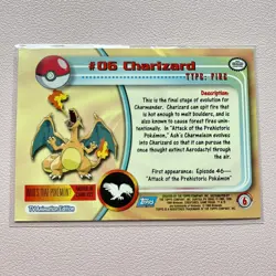1999 Topps Pokemon TV Animation HOLO Charizard - Image 3