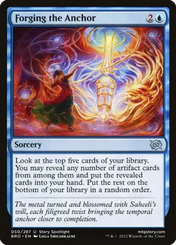 Forging the Anchor 50 BRO MTG Uncommon Foil Sorcery Blue Smilshkalne 2022 EN - Image 1