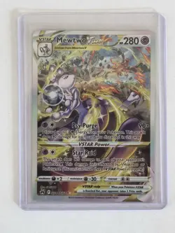 Pokemon TCG Mewtwo VSTAR GG44/GG70 Crown Zenith Galarian Gallery Holo Ultra Rare - Image 1