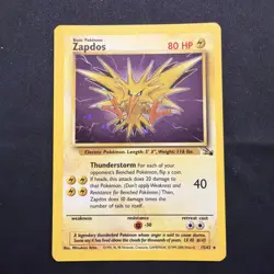 Pokemon TCG Zapdos 15/62 Fossil Holo LP - Image 1