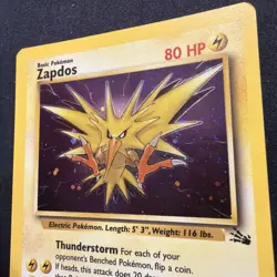 Pokemon TCG Zapdos 15/62 Fossil Holo LP - Image 2