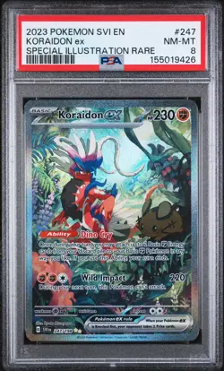 Koraidon EX 247 Special Illustration Rare Svi En-scarlet & Violet Pokemon PSA 8 - Image 2