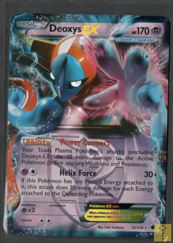 Deoxys EX 53/116 Holo EX Rare Plasma Freeze Pokemon NM-/LP - Image 1