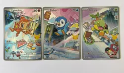 🔥 Pokemon TCG First Partner Illustration Series 1 Gen 4 Sinnoh Starters NM+ 🔥 - Image 1